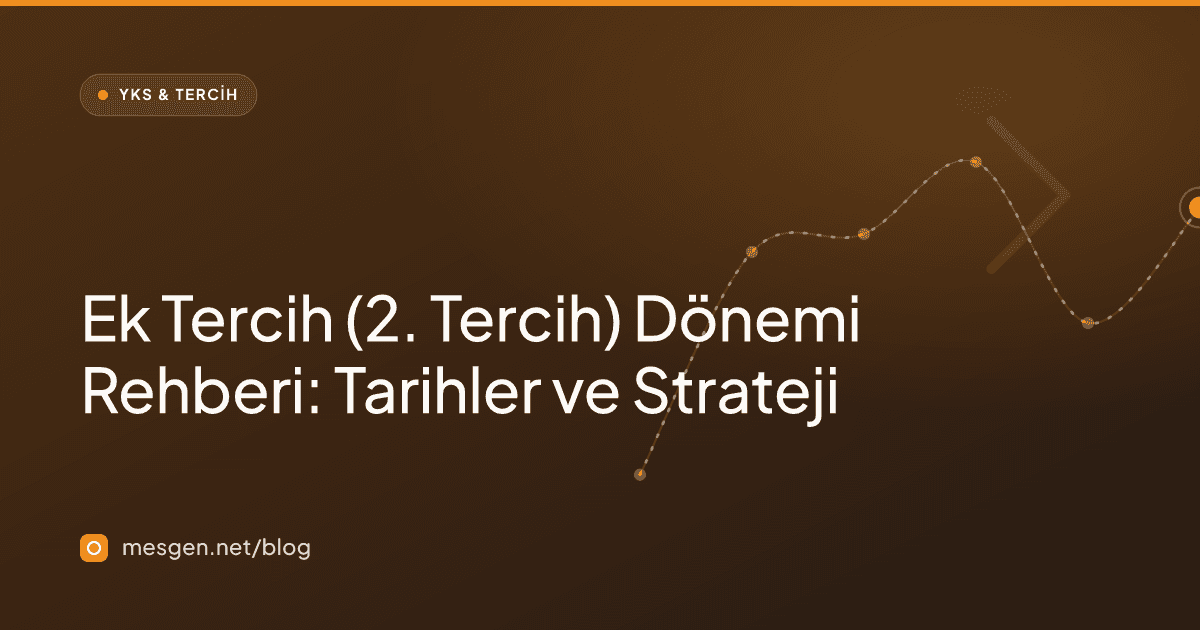 Ek Tercih (2. Tercih) Dönemi Rehberi: Tarihler ve Strateji
