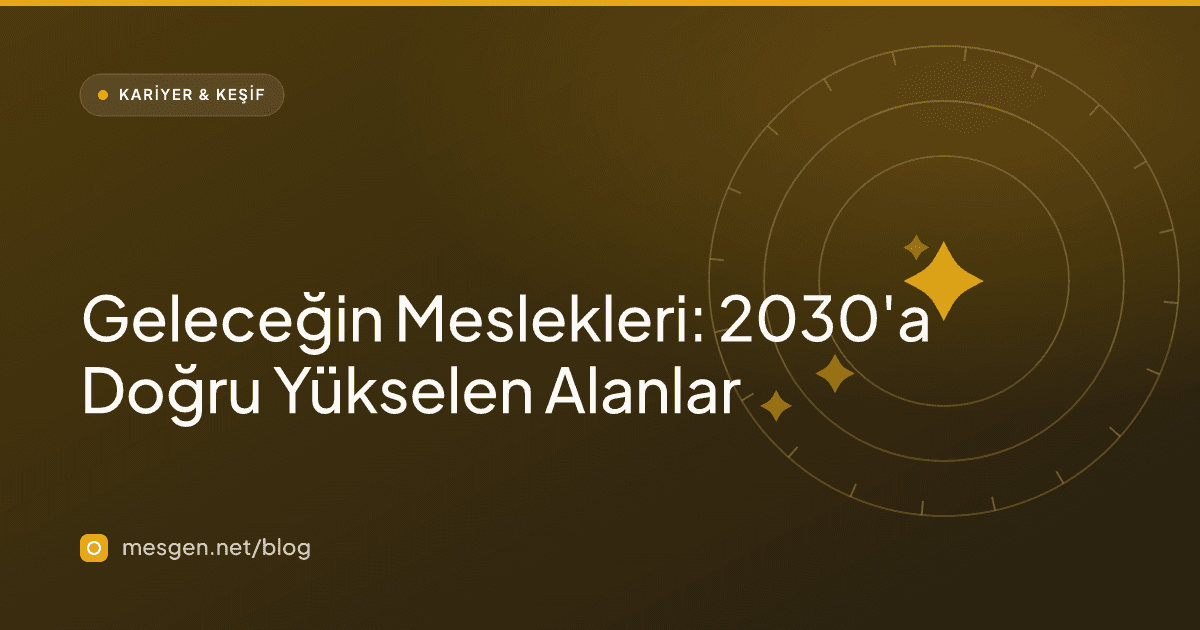 Geleceğin Meslekleri: 2030'a Doğru Yükselen Alanlar