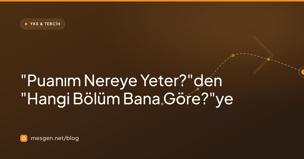 "Puanım Nereye Yeter?"den "Hangi Bölüm Bana Göre?"ye