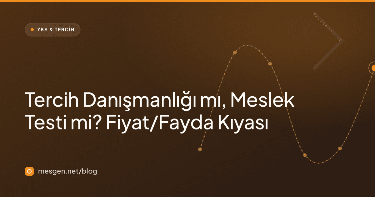 Tercih Danışmanlığı mı, Meslek Testi mi? Fiyat/Fayda Kıyası
