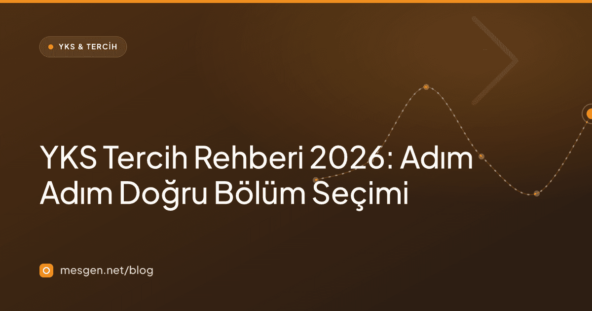 YKS Tercih Rehberi 2026: Adım Adım Doğru Bölüm Seçimi